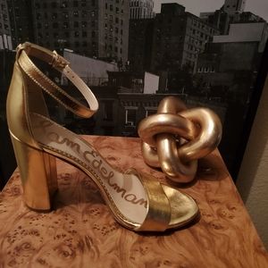 Sam Edelman Molten Gold Soft Metallic Sandal